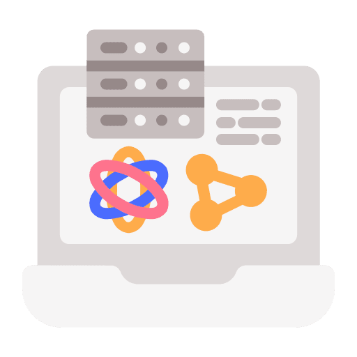 Data science analysis orbit trajectory icon