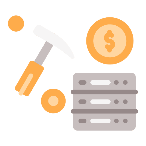 Miner miner dig bitcoin icon