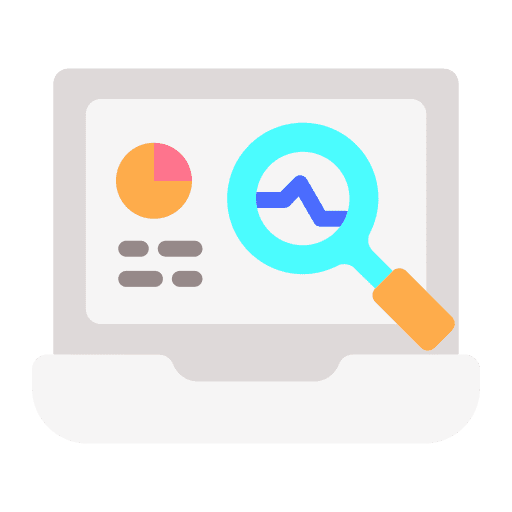Analysis electronics business and finance computer icon Analysis electronics business and finance computer icon