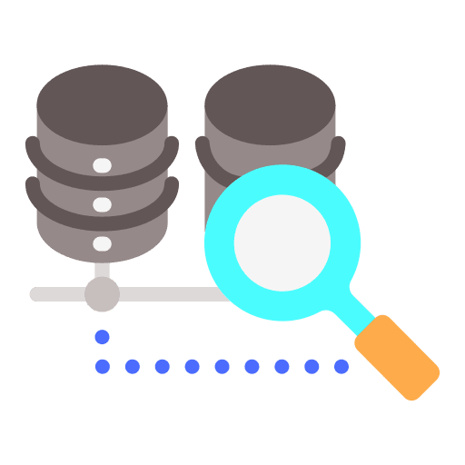 Big data hosting big data search icon Big data hosting big data search icon