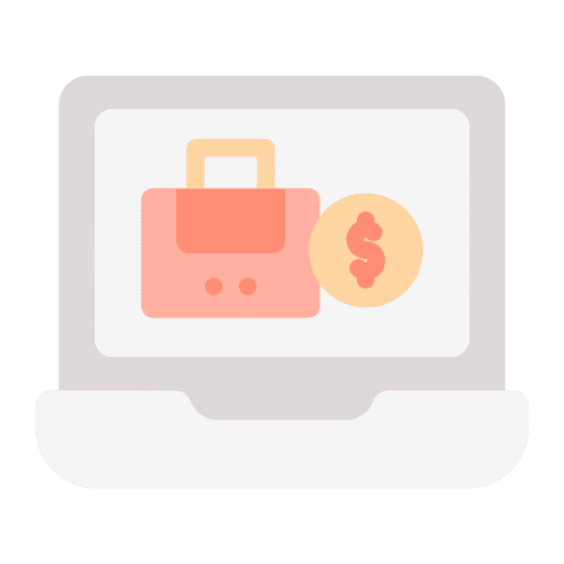 Working candidate dollar working icon Working candidate dollar working icon