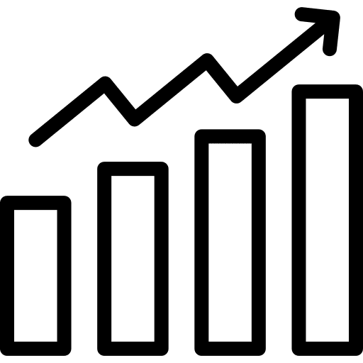 Profit stats profit progression icon