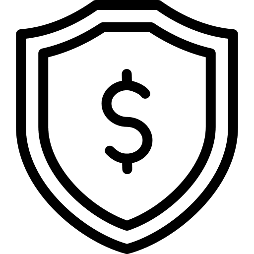 Insurance protected business and finance protection icon