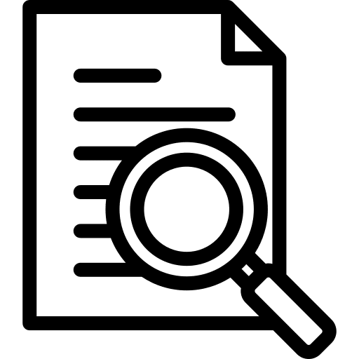 Investigation loupe search analysis icon