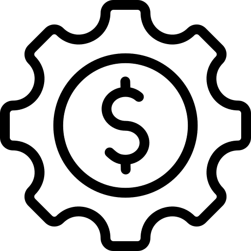 Management gear business and finance cogwheel icon