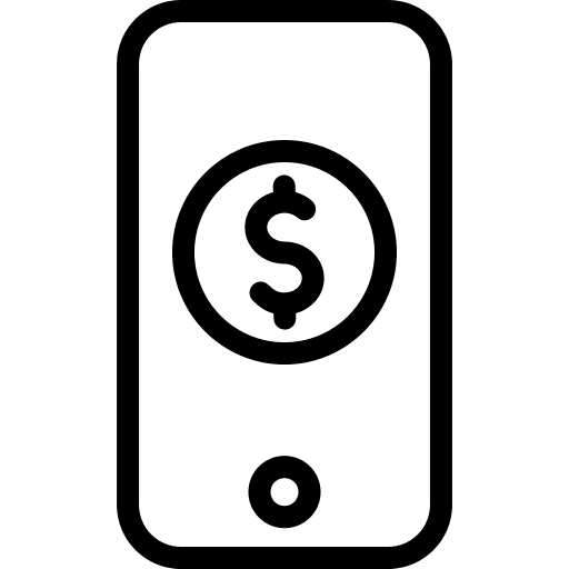 Online money digital money money smartphone icon