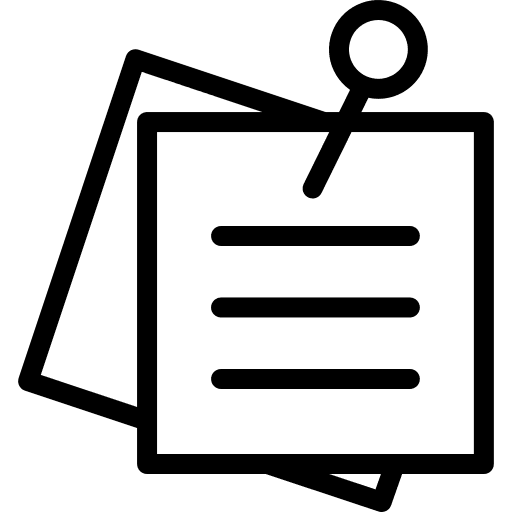 Post it pin education annotation icon