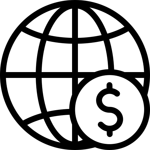 World financial money global world icon