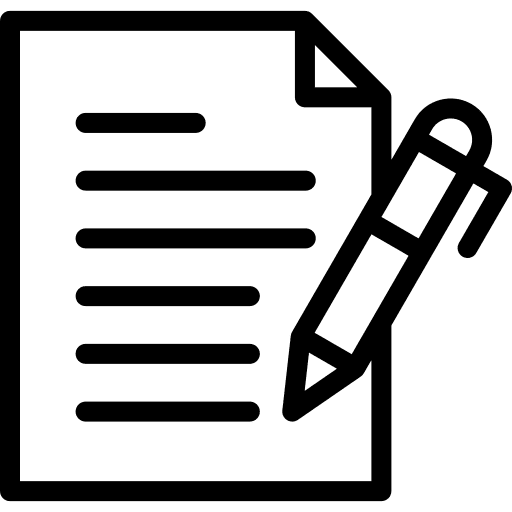Contract write files and folders paper icon