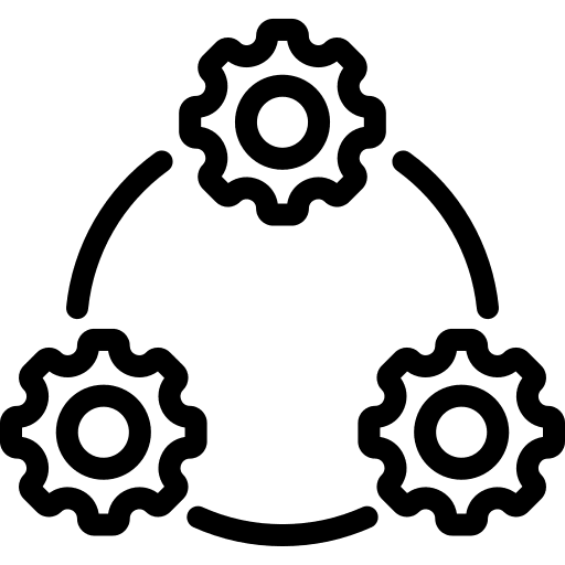 Process gear loop connection icon