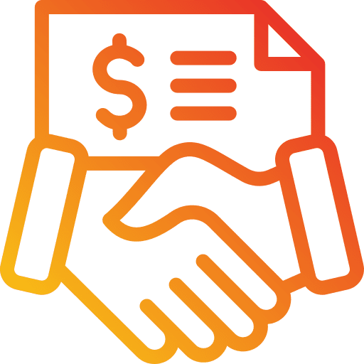 Agreement partnership dollar contract icon