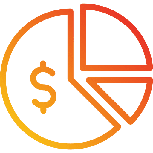 Pie chart budget pie chart management icon