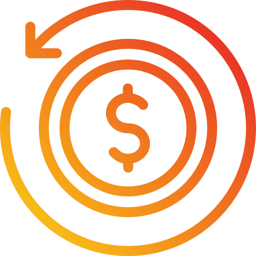 Return on investment arrow business and finance circular arrow icon Return on investment arrow business and finance circular arrow icon
