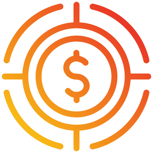 Focus shoot aim coin icon Focus shoot aim coin icon
