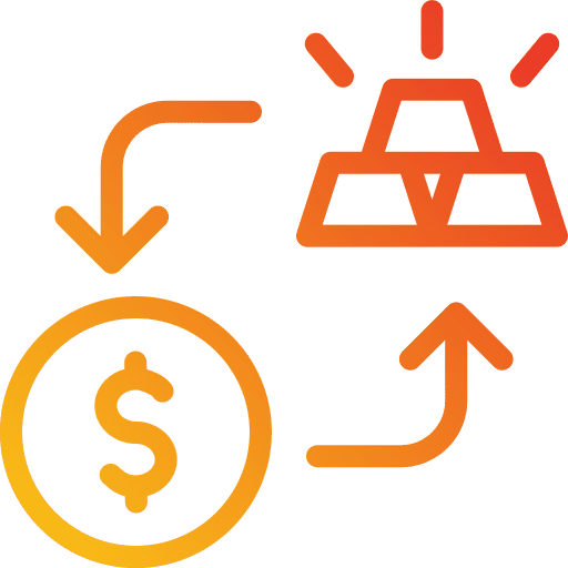 Return on investment dollar money trading icon Return on investment dollar money trading icon
