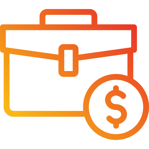 Suitcase bank case portfolio icon Suitcase bank case portfolio icon
