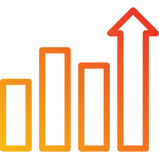 Growth bar graph statistics line bars icon Growth bar graph statistics line bars icon