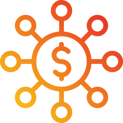 Network connection distribute affiliate icon Network connection distribute affiliate icon