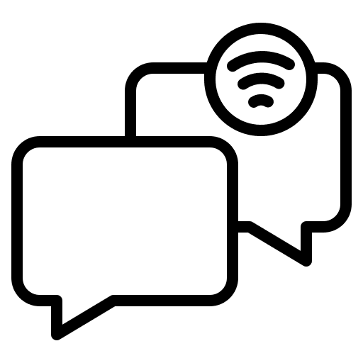 Chatting communications technology conversation icon Chatting communications technology conversation icon
