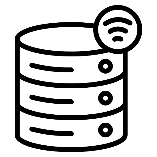 Database storage smart technology computer icon Database storage smart technology computer icon
