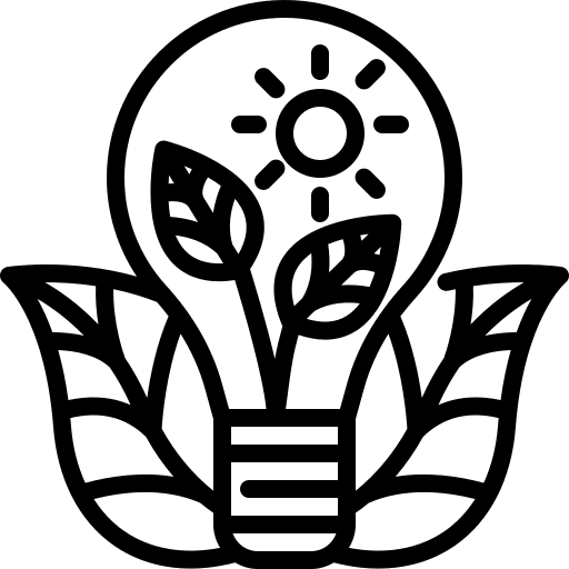 Light bulb green energy ecology and environment sprout icon