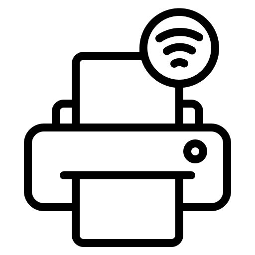 Printer device internet of things technology icon