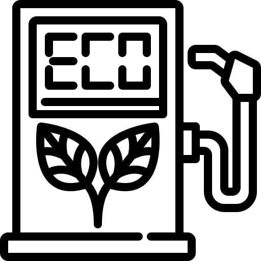 Eco fuel fuel station transportation industry icon
