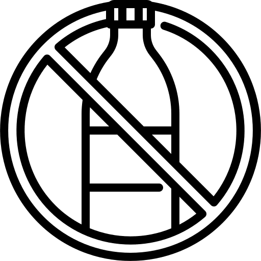 No plastic bottles single use no water forbidden icon No plastic bottles single use no water forbidden icon