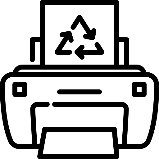 Recycled paper printer recycled print icon Recycled paper printer recycled print icon