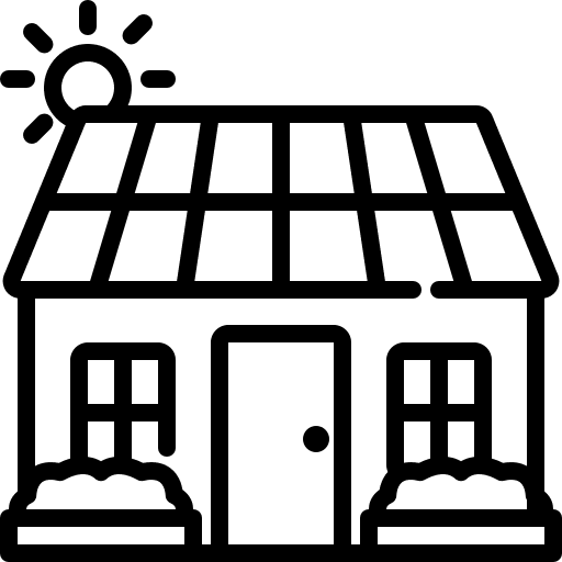 Solar house ecological solar panel solar house icon Solar house ecological solar panel solar house icon