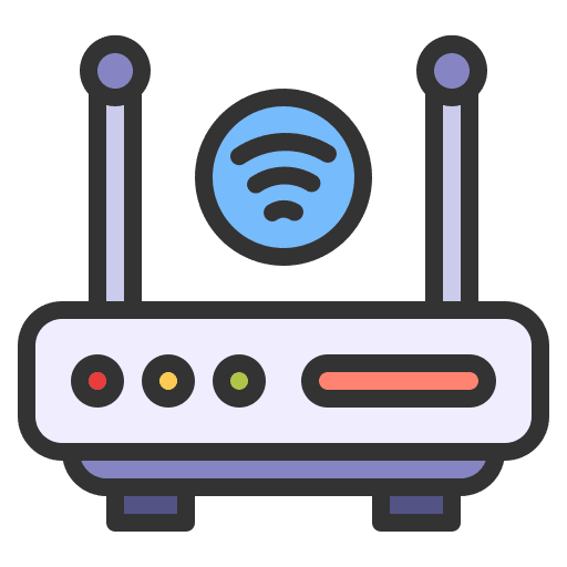 Modem smart technology device communications icon