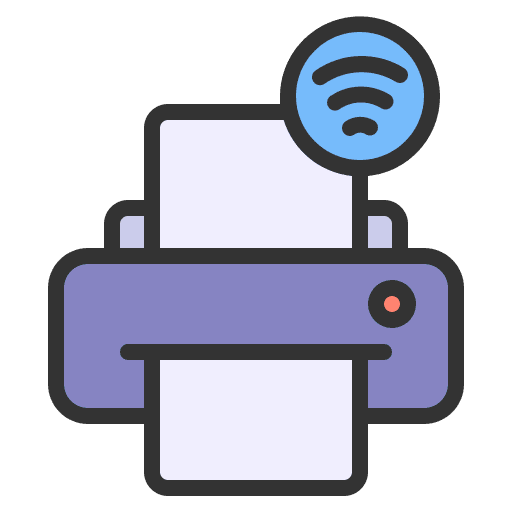 Printer electronics device smart technology icon