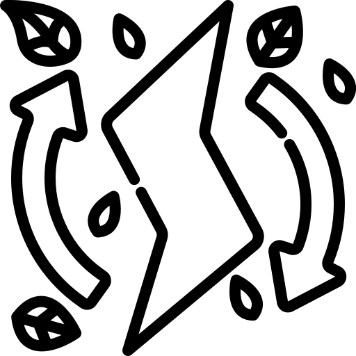 Renewable energy lightning thunder ecology and environment icon Renewable energy lightning thunder ecology and environment icon