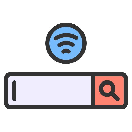 Searching device internet internet of things icon