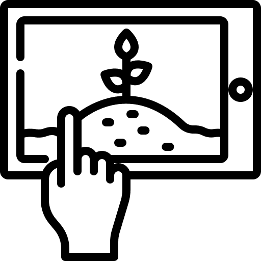 Smart farm sprout leaf plant icon Smart farm sprout leaf plant icon