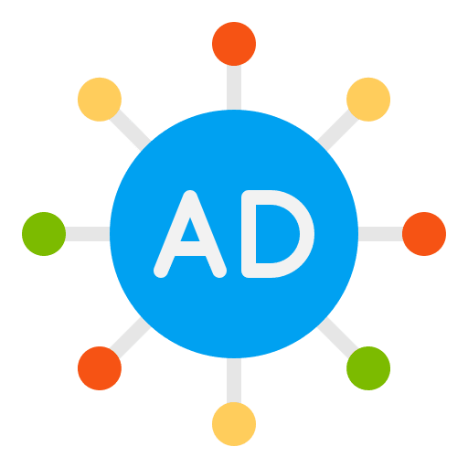 Advertising social media share advertising icon