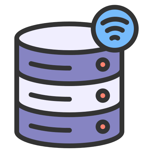 Database smart technology storage computer icon Database smart technology storage computer icon