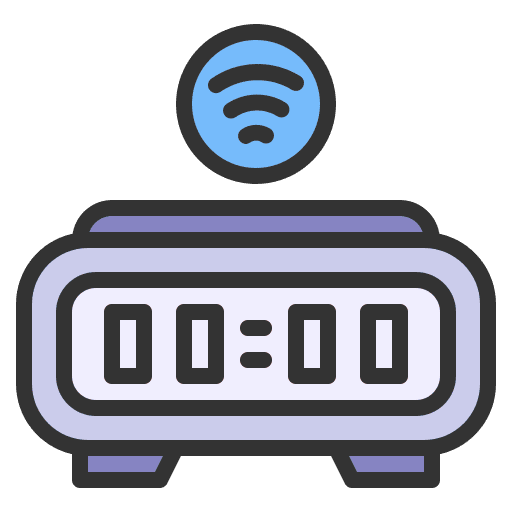 Digital clock device digital clock internet of things icon Digital clock device digital clock internet of things icon