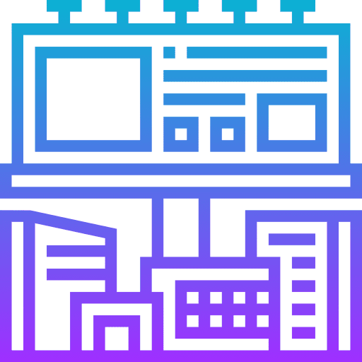 Billboard advertisement advertising architecture and city icon Billboard advertisement advertising architecture and city icon