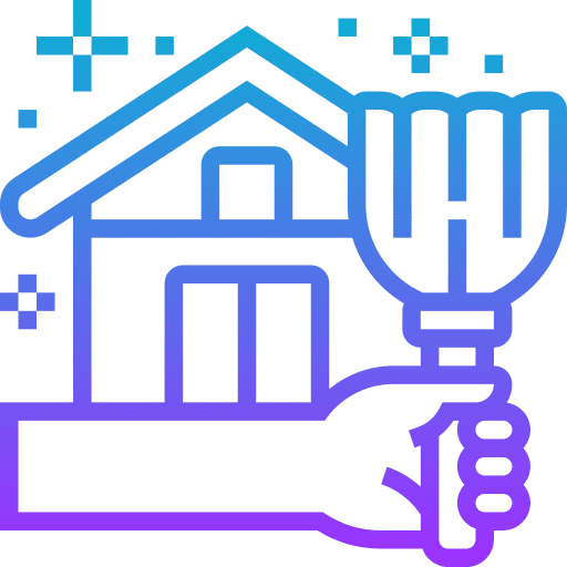 Home broom furniture and household real estate icon
