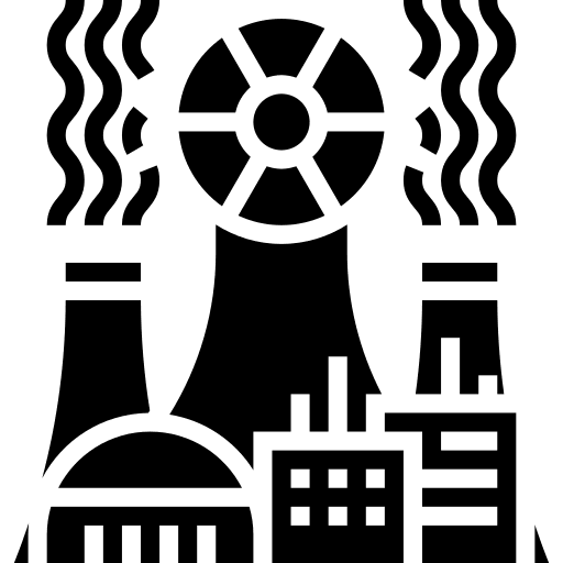 Nuclear energy radiation power plant power icon Nuclear energy radiation power plant power icon