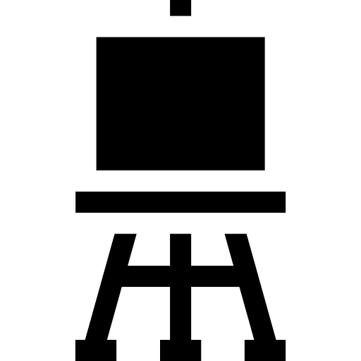 Easel paint canvas education icon Easel paint canvas education icon