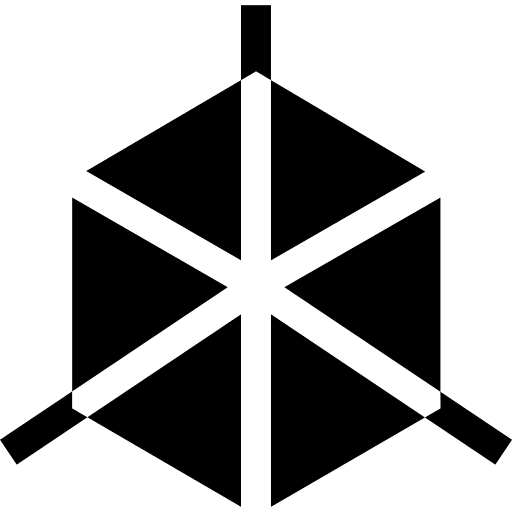 Perspective cube interface geometrical icon Perspective cube interface geometrical icon