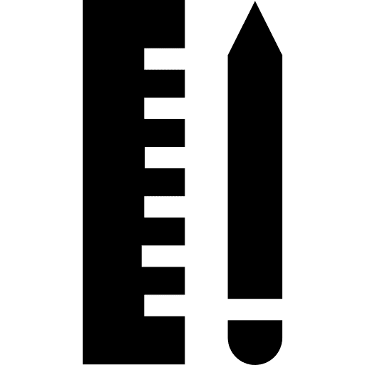 Ruler school material writing tool ruler icon Ruler school material writing tool ruler icon