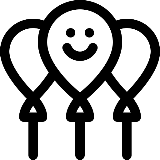 Balloons celebration happy entertainment icon