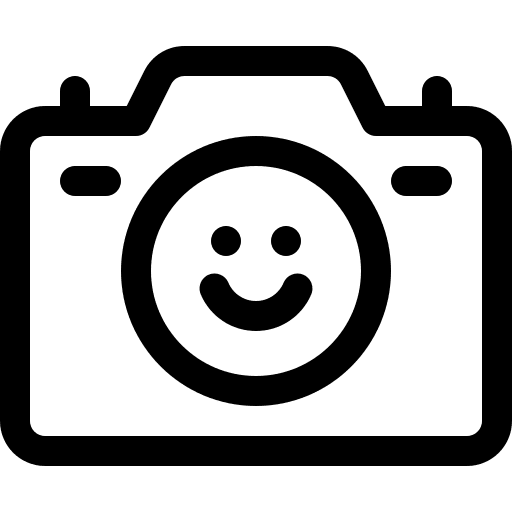 Camera smile selfie camera icon