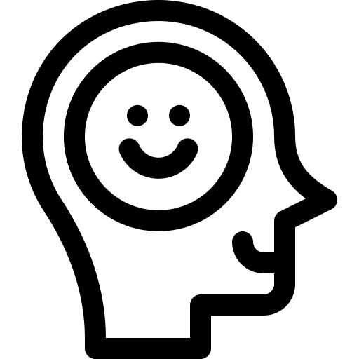 Mind emotions thinking brain icon