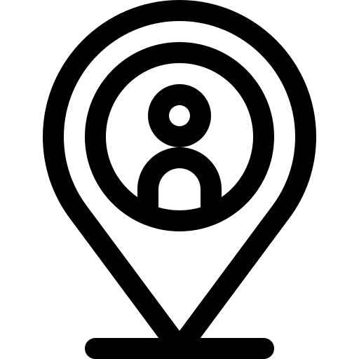 Placeholder map location pin visit icon