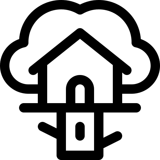 Tree house garden eco nature icon