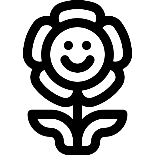 Flower smile nature petals icon